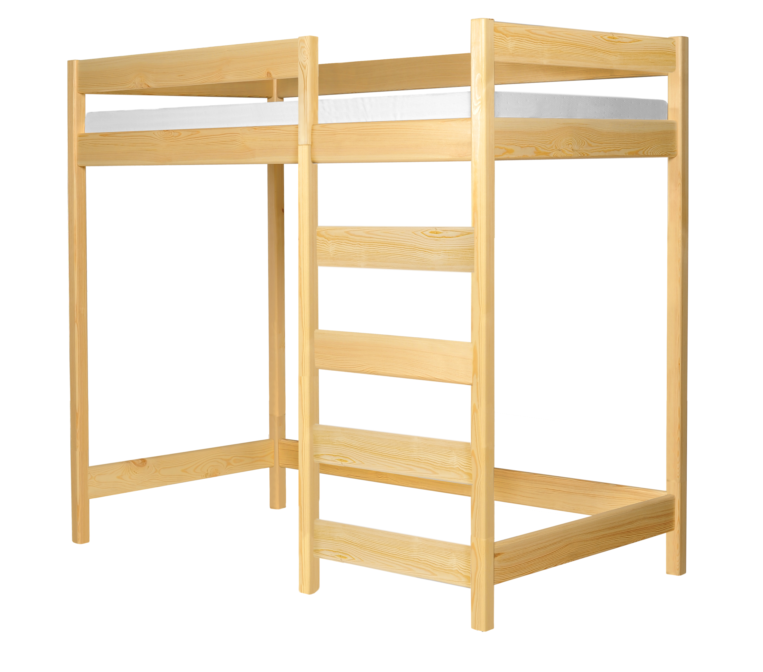 Kinderbett, Jugendbett, Hochbett LUKA aus Massivholz, Sofortlieferung - Kubuk Moebel