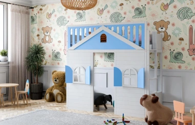 Hochbett, Kinderbett Oli