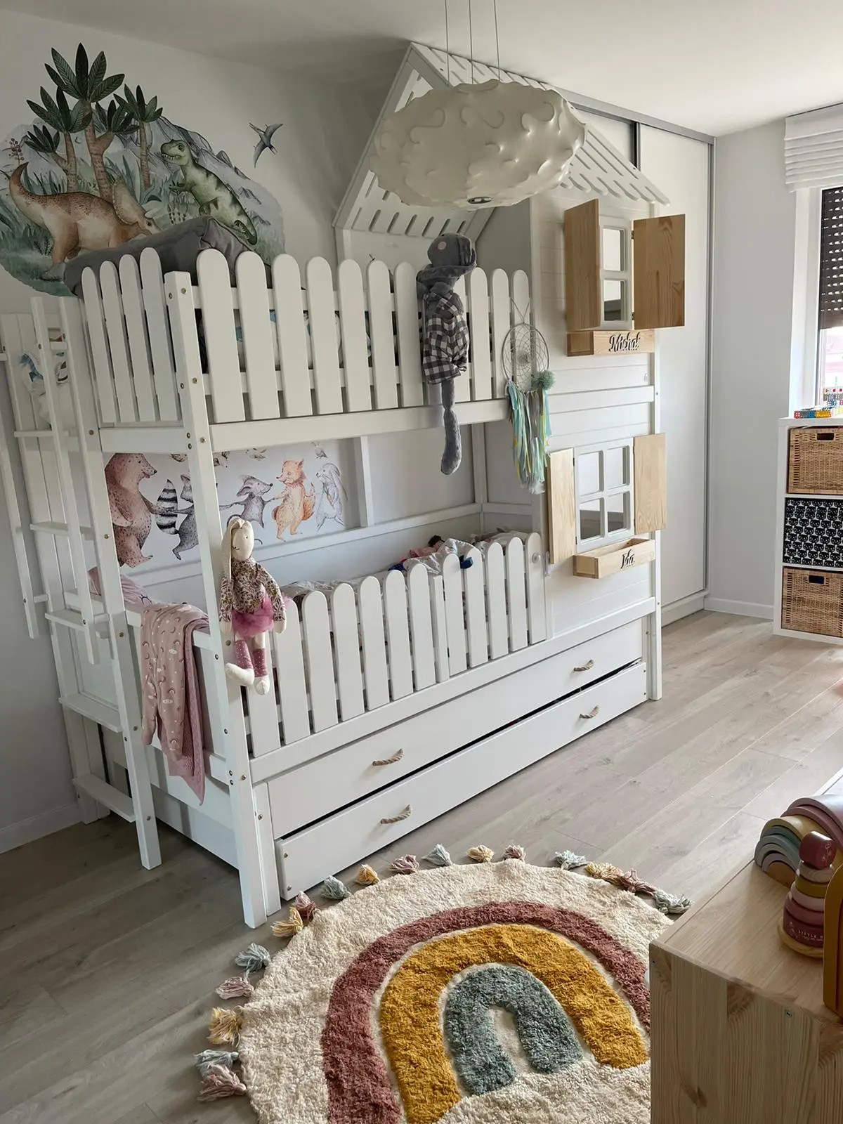 Hausbett, Spielbett LUNA (Leiter,Treppe,Rutsche) - Kubuk Moebel
