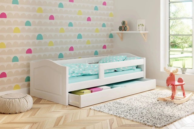 Einzelbett, Ausziehbett, Kinderbett aus massivem Fichtenholz VIKTORIA - Kubuk Moebel