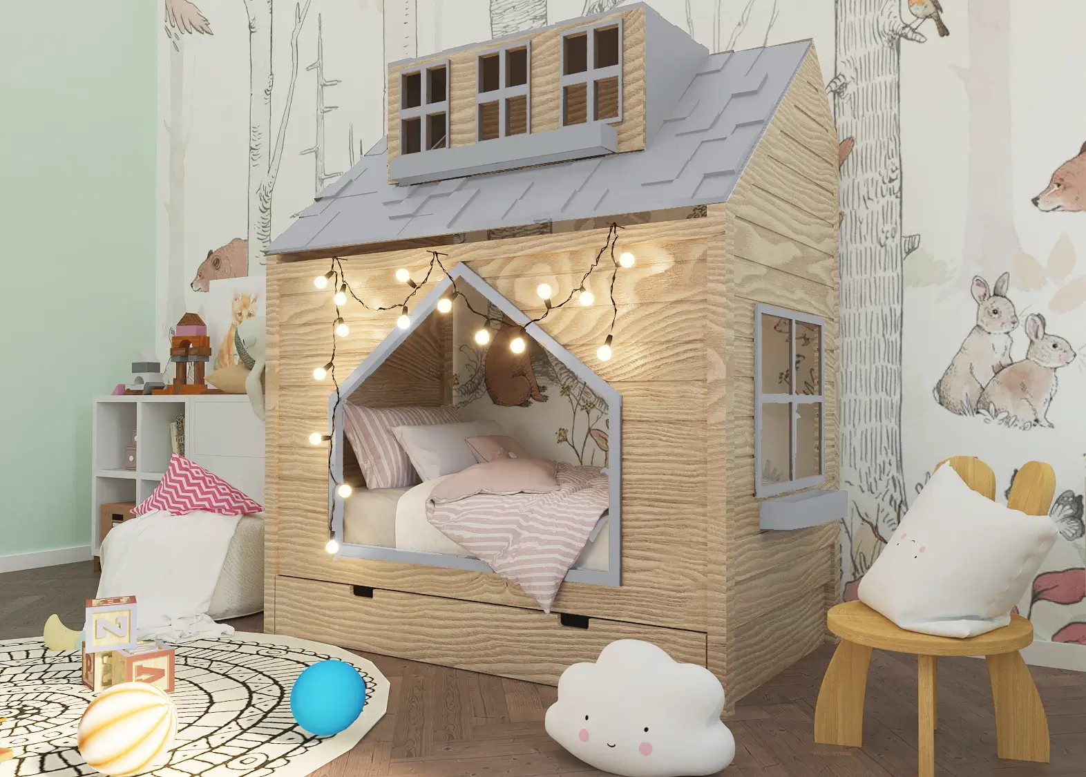Hausbett, Spielbett COCO - Kubuk Moebel