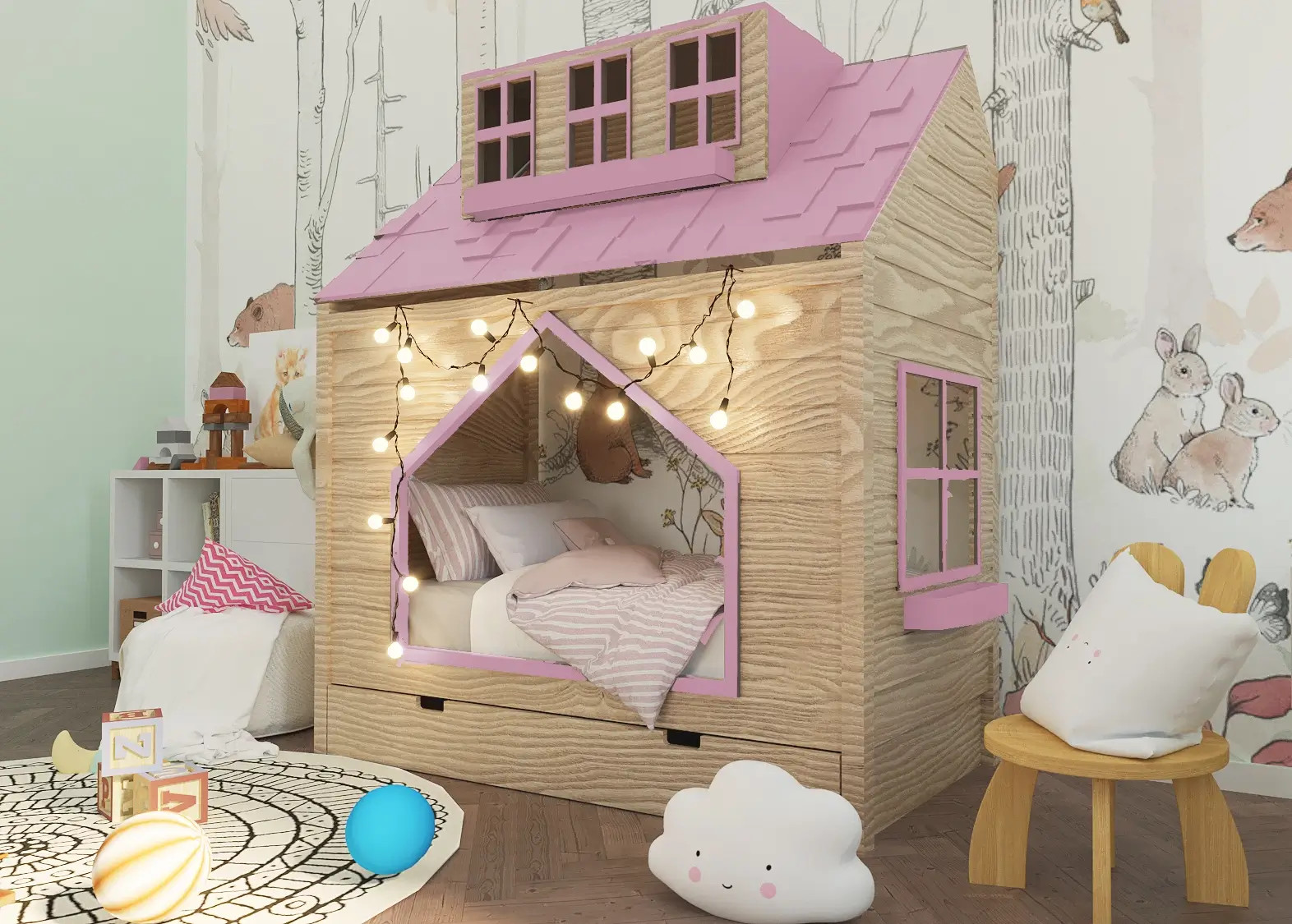 Hausbett, Spielbett COCO - Kubuk Moebel