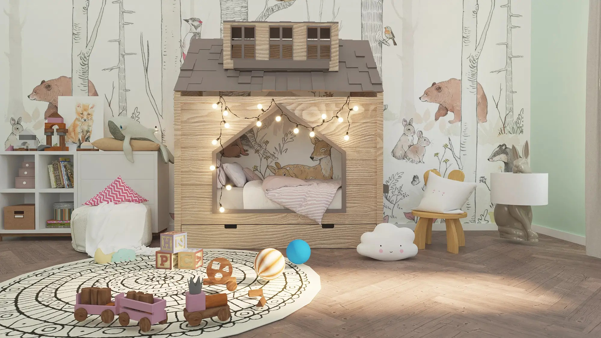 Hausbett, Spielbett COCO - Kubuk Moebel