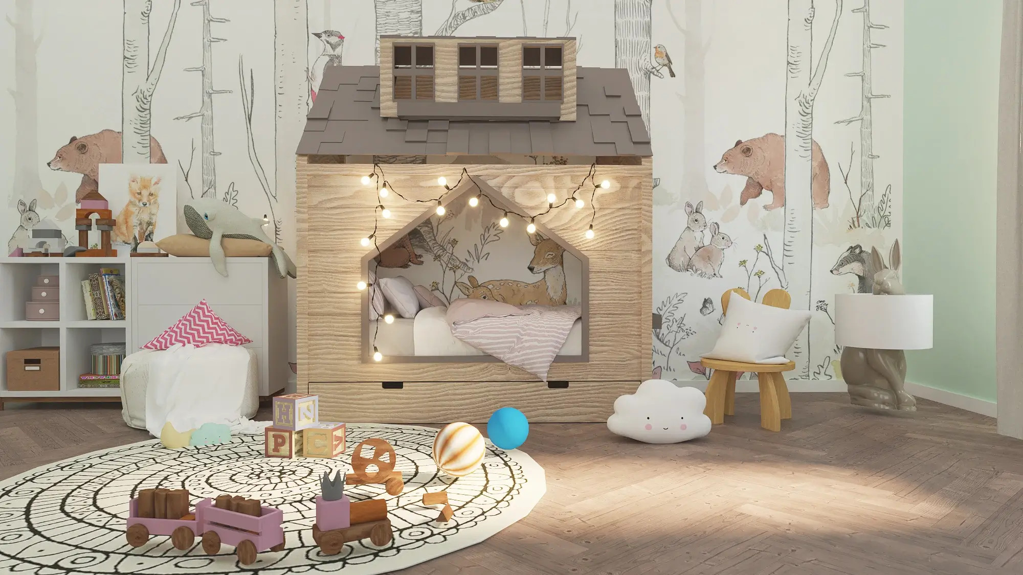 Hausbett, Spielbett COCO - Kubuk Moebel