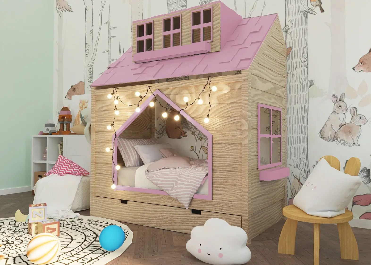 Hausbett, Spielbett COCO - Kubuk Moebel