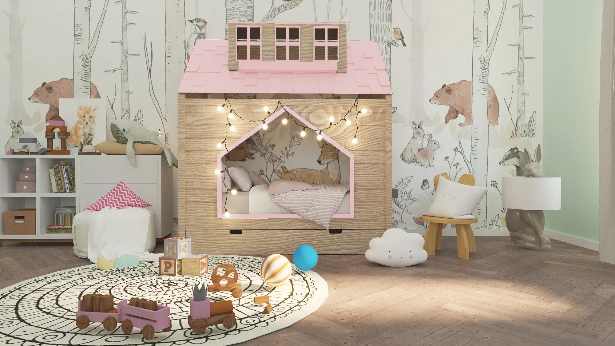 Hausbett, Spielbett COCO - Kubuk Moebel