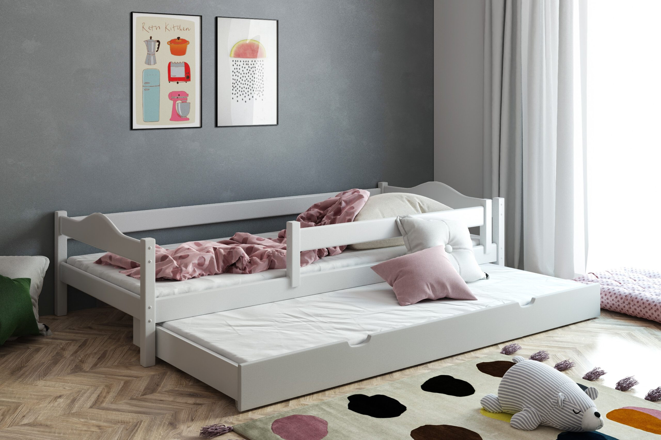 Ausziehbett, Kinderbett, Doppelbett ANDY - Kubuk Moebel