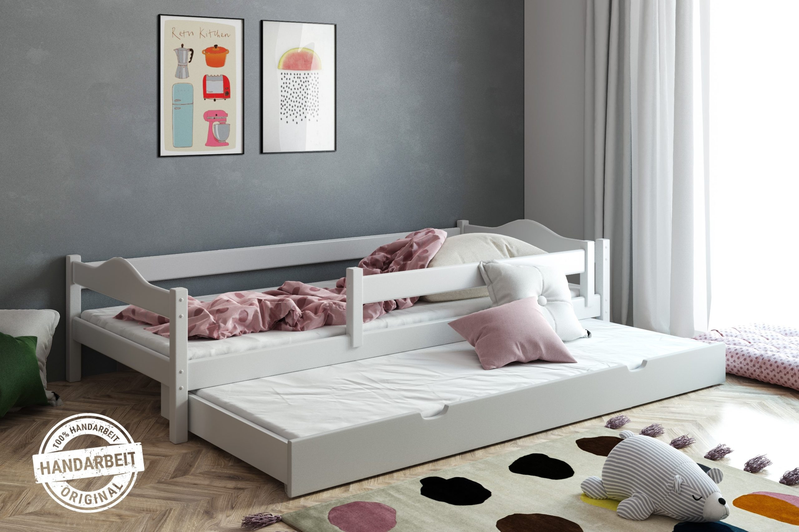 Ausziehbett, Kinderbett, Doppelbett ANDY - Kubuk Moebel