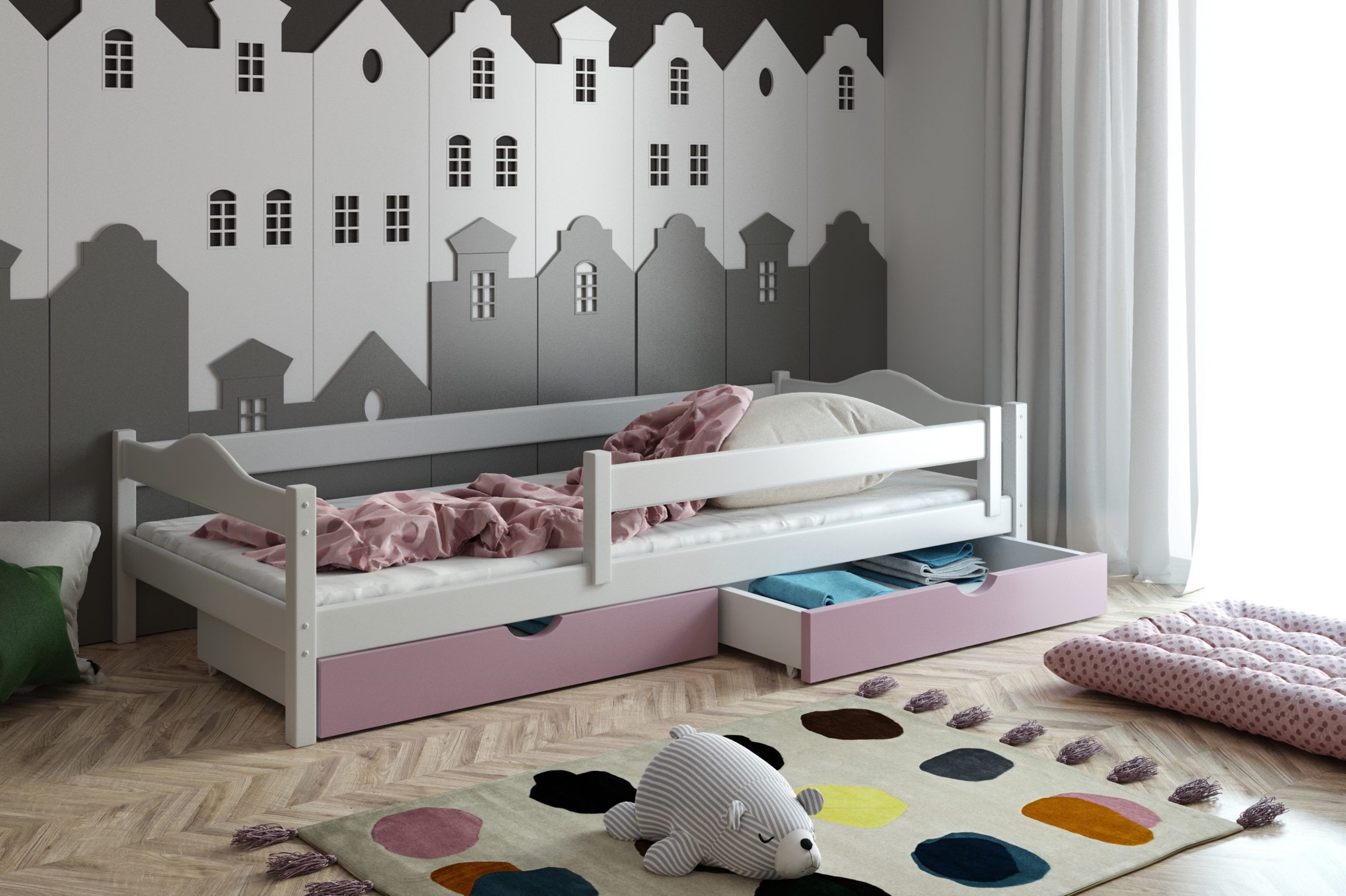 Ausziehbett, Kinderbett, Doppelbett ANDY - Kubuk Moebel