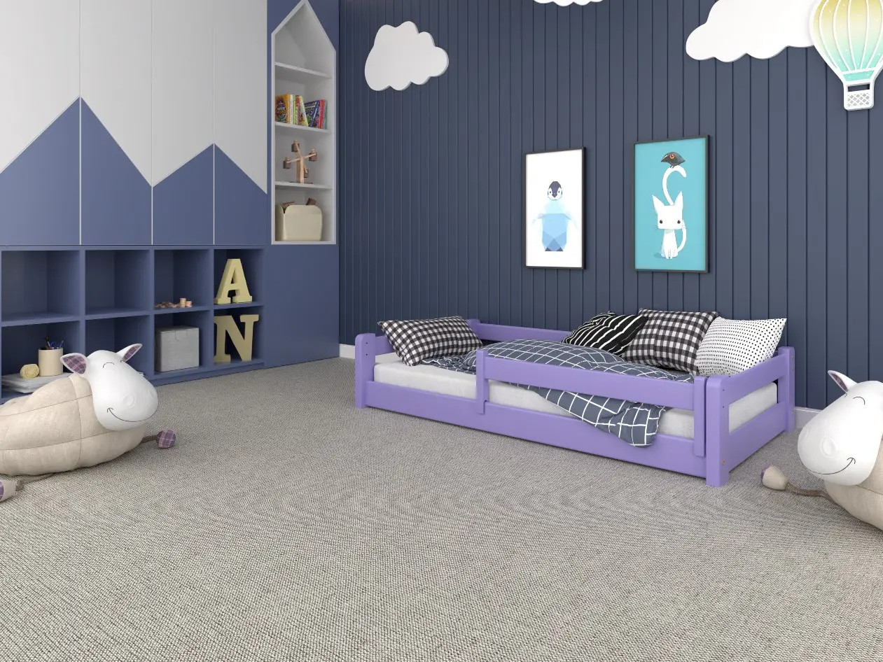 Einzelbett, Kinderbett MINI mit Bettgitter - Kubuk Moebel