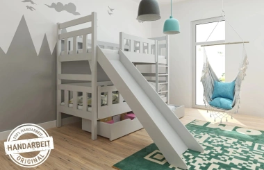 Etagenbett, Spielbett MARCEL SPASS mit Rutsche
