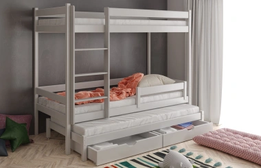 Etagenbett, Kinderbett ANDO für 3 Personen