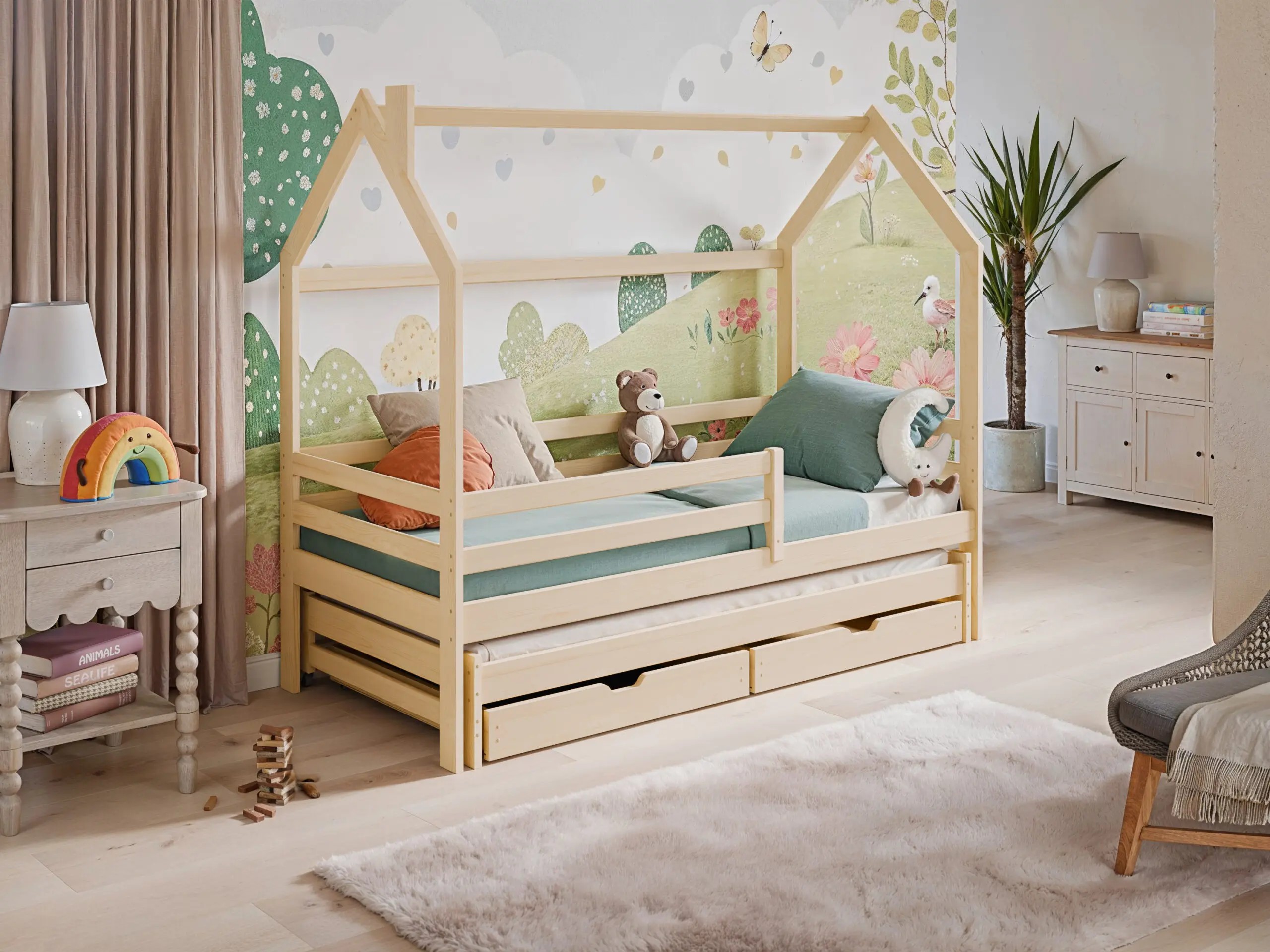 Hausbett, Kinderbett, Ausziehbett DISNEY - Kubuk Moebel