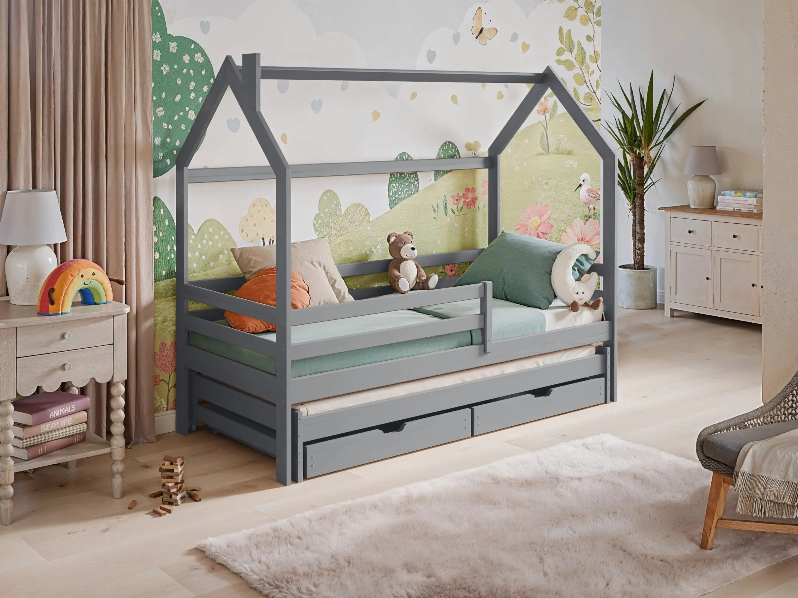 Hausbett, Kinderbett, Ausziehbett DISNEY - Kubuk Moebel