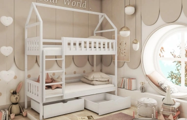 Etagenbett, Kinderbett, Hausbett GAJA