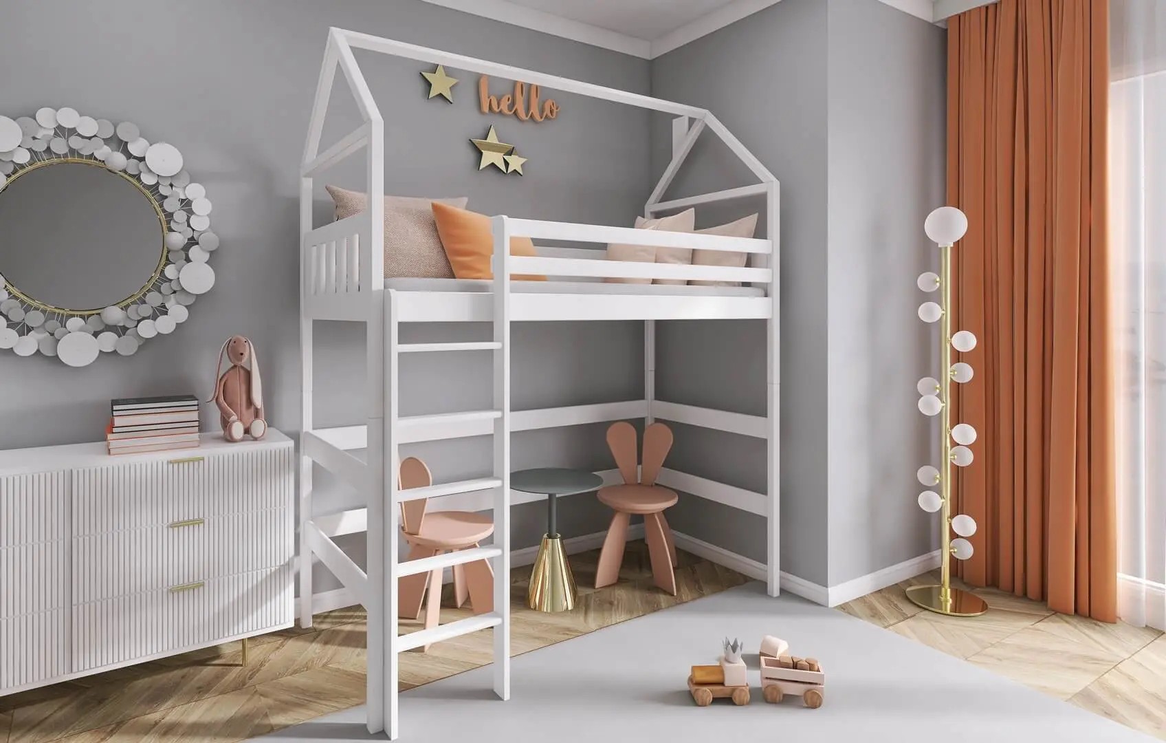 Kinderbett, Hausbett GLORIA - Kubuk Moebel