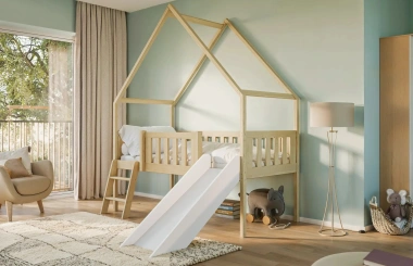 Etagenbett, Spielbett ANGEL mit Rutsche