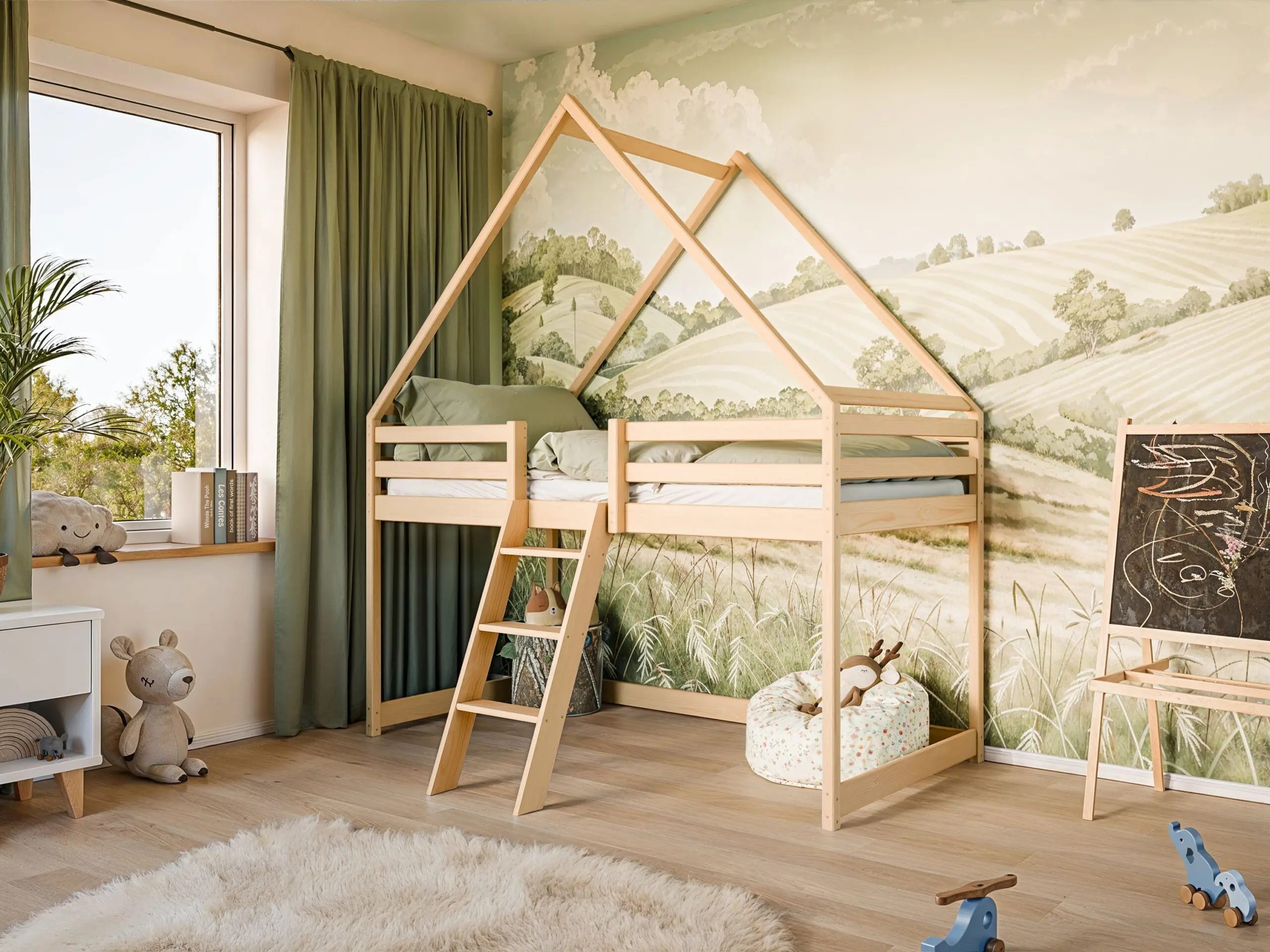 Kinderbett, Etagenbett, Hausbett Moon - Kubuk Moebel