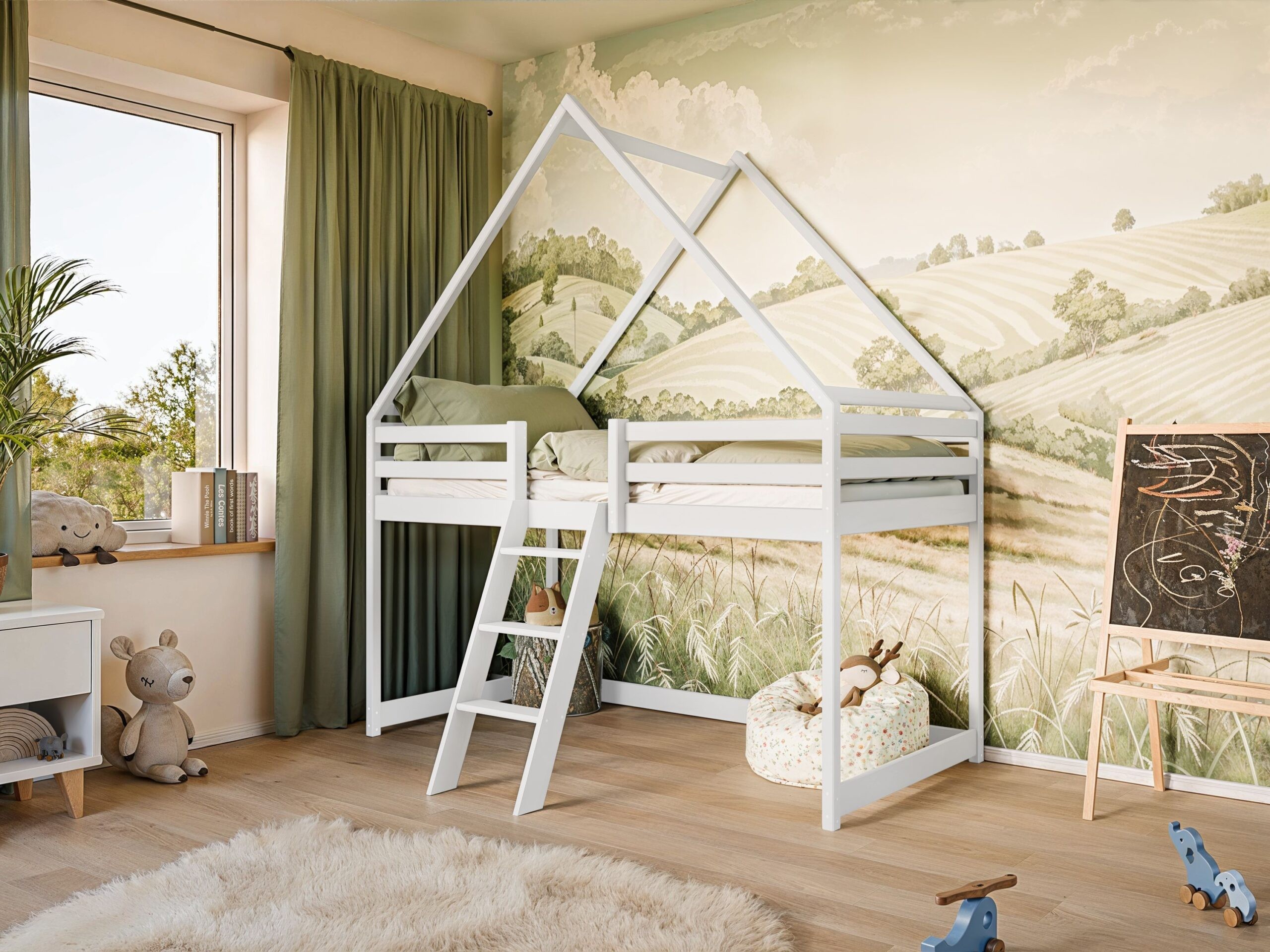 Kinderbett, Etagenbett, Hausbett Moon - Kubuk Moebel