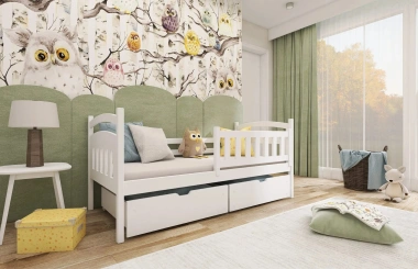 Einzelbett, Kinderbett TERRY mit Schubladen