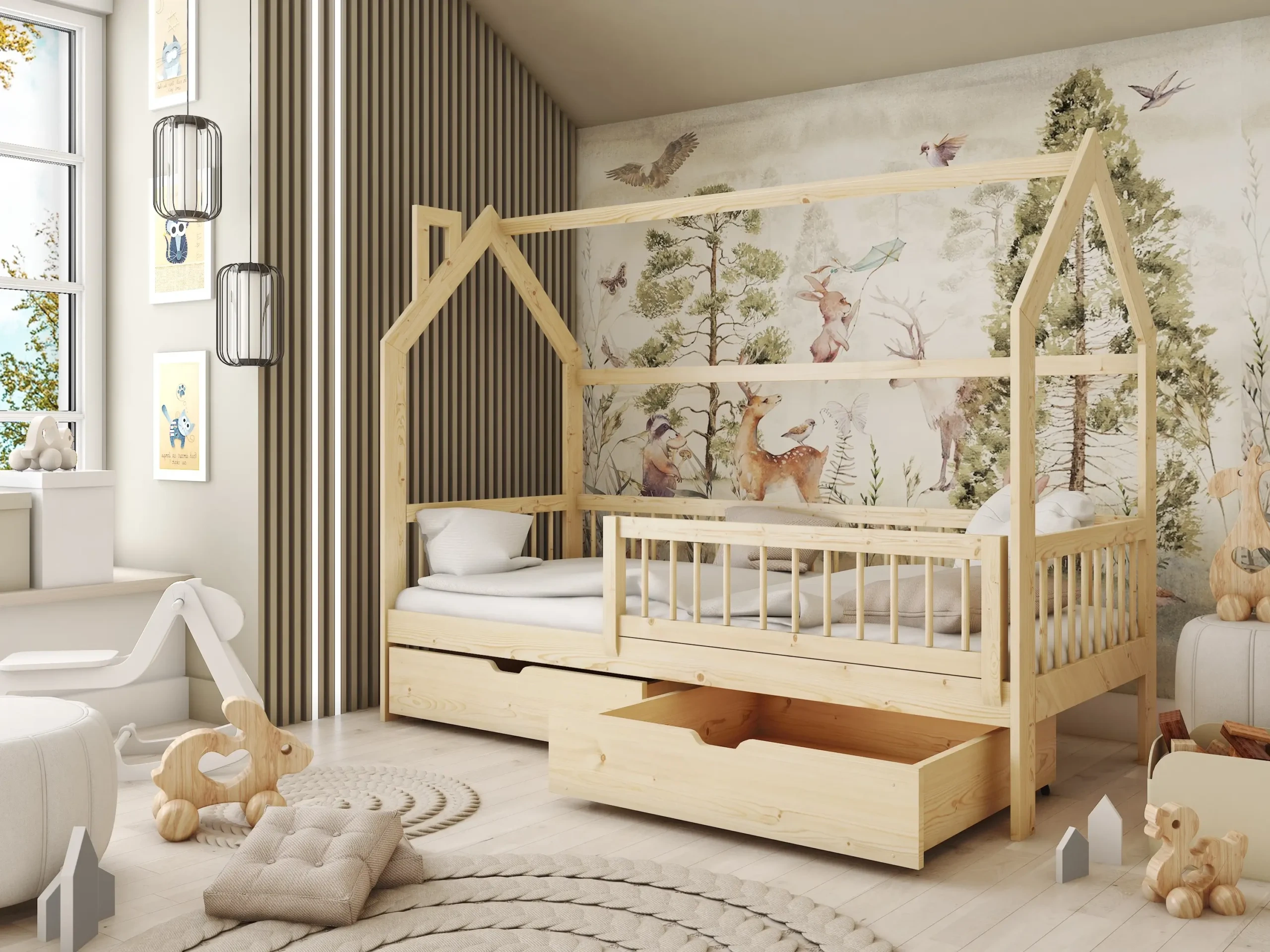 Hausbett, Kinderbett, Einzelbett OSKAR - Kubuk Moebel
