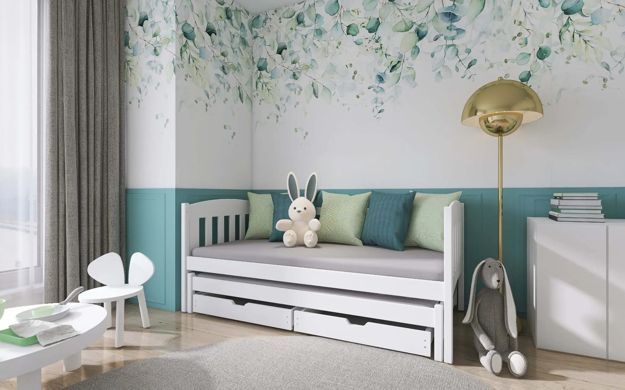 Ausziehbett, Kinderbett, Doppelbett AMELA - Kubuk Moebel