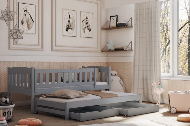 Ausziehbett, Kinderbett, Doppelbett AMELA - Kubuk Moebel