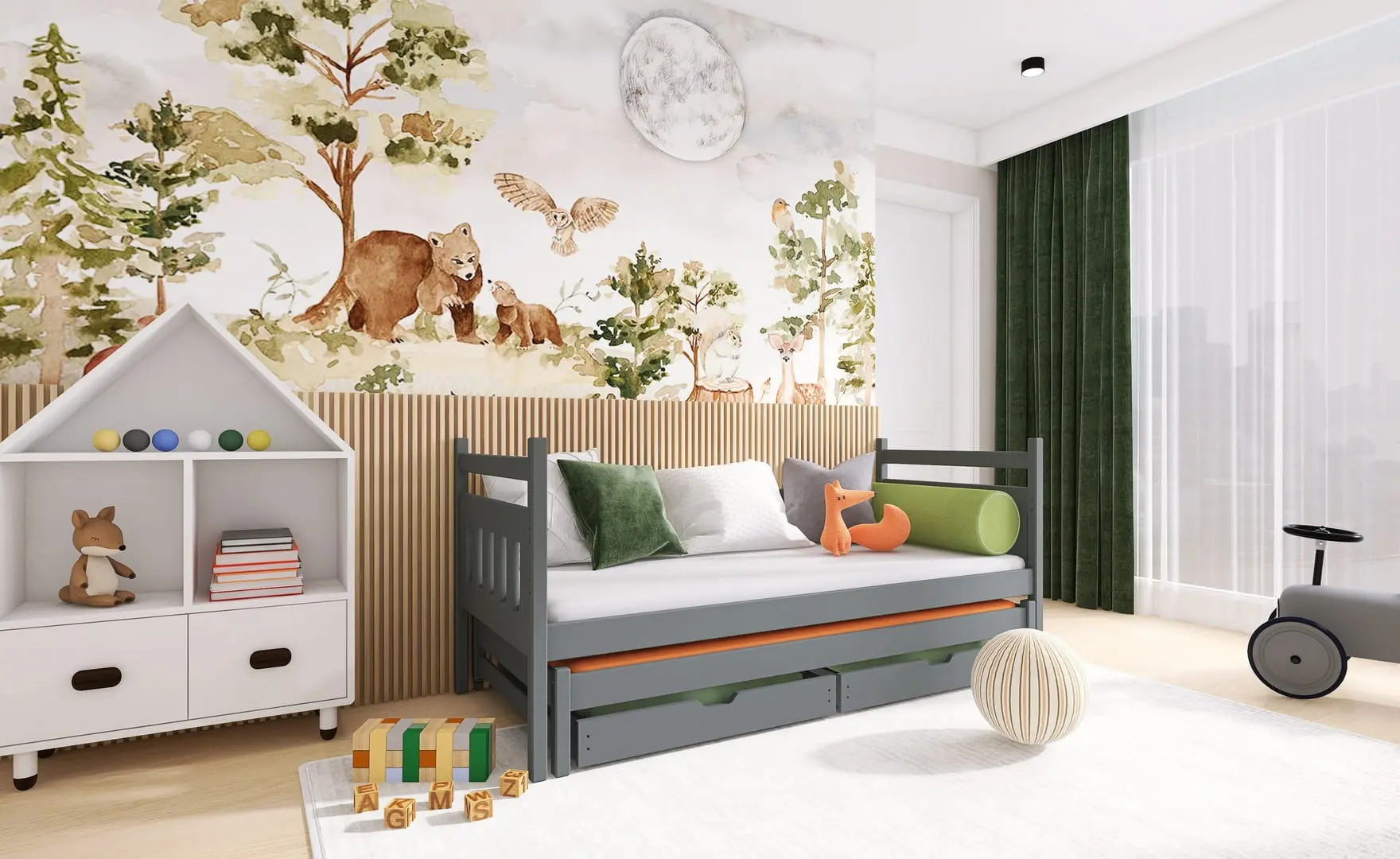 Ausziehbett, Kinderbett, Doppelbett DANIEL - Kubuk Moebel