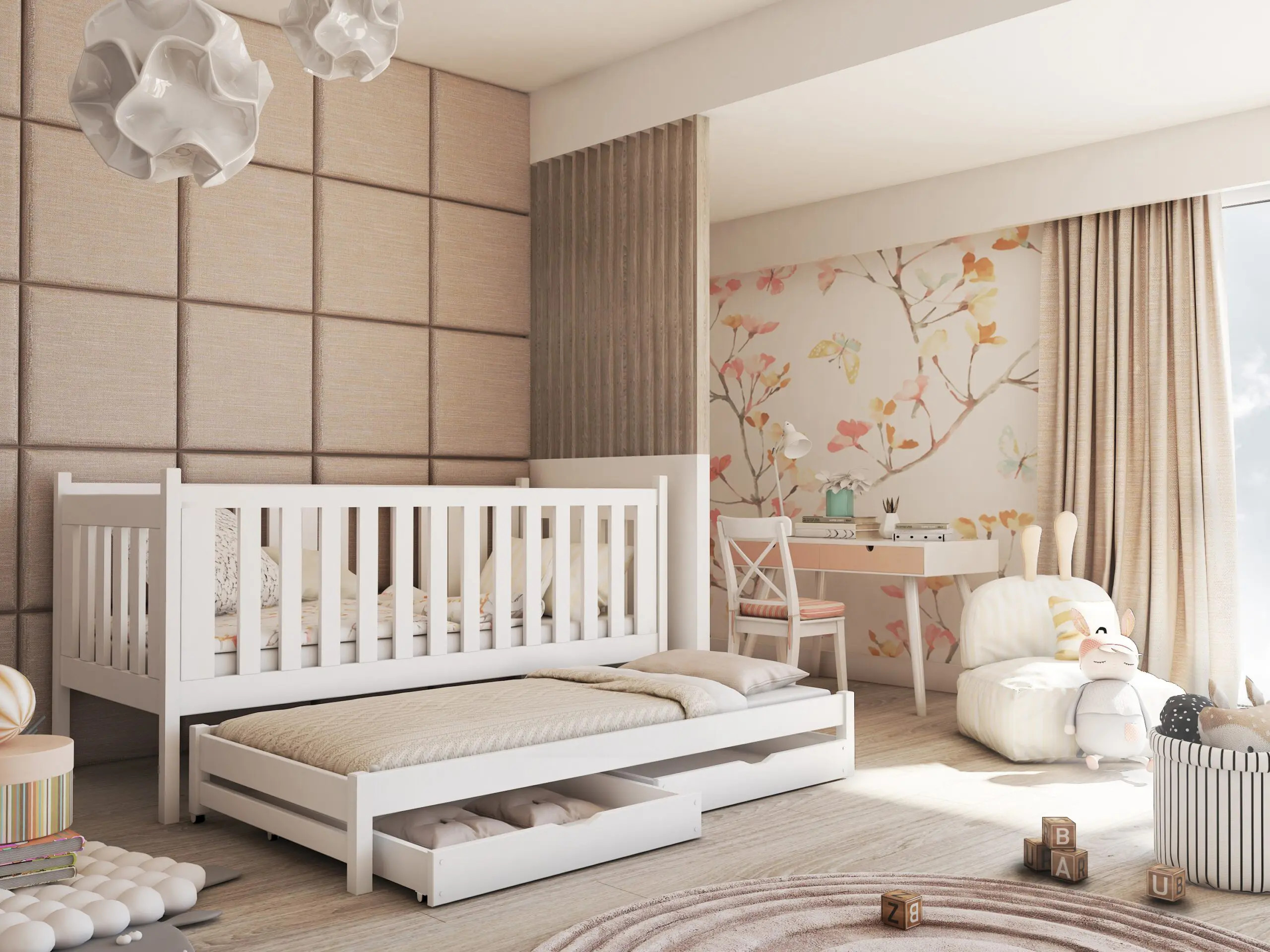 Ausziehbett, Kinderbett, Doppelbett KAYA - Kubuk Moebel