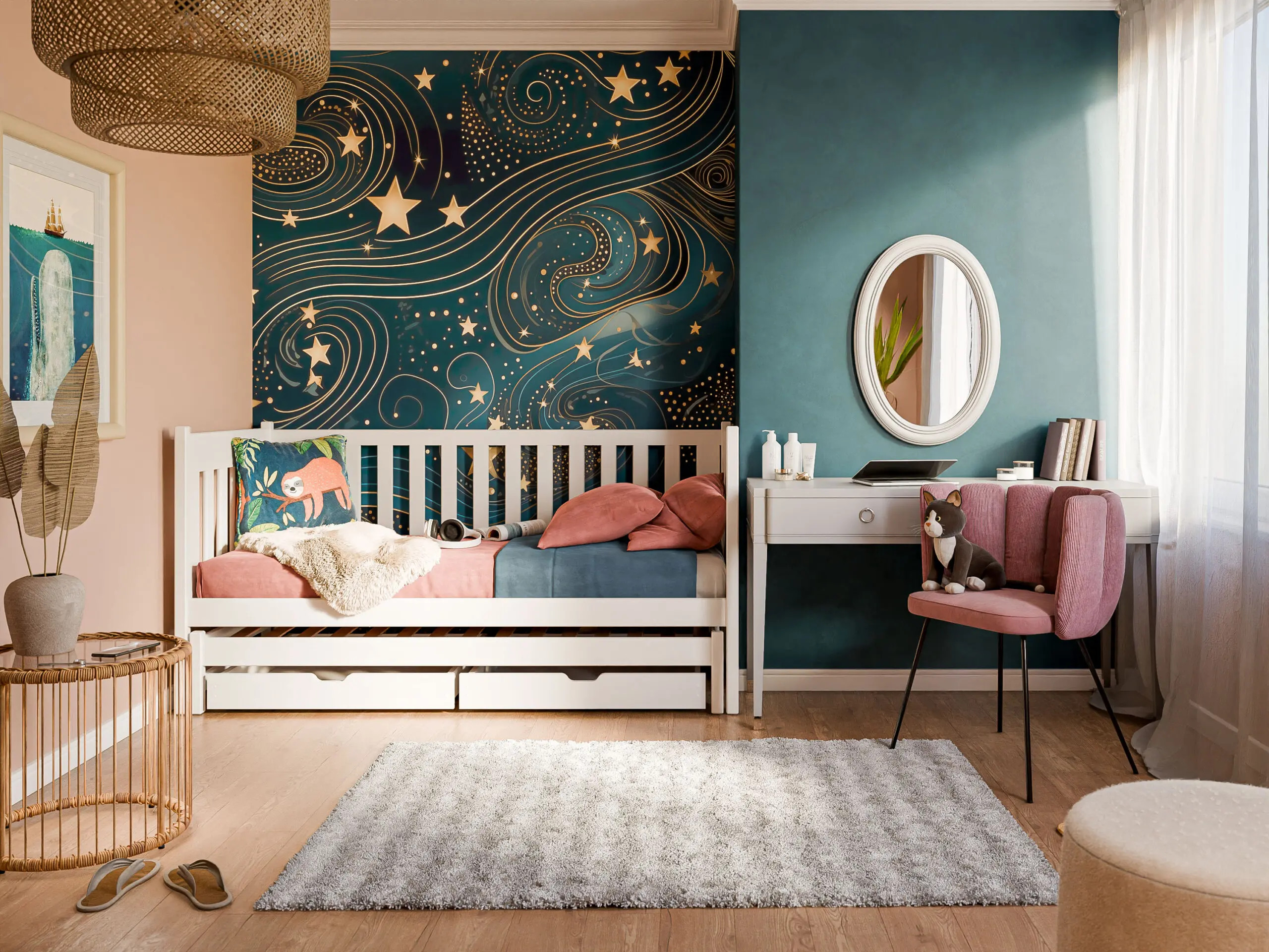 Ausziehbett, Kinderbett, Doppelbett KAYA - Kubuk Moebel