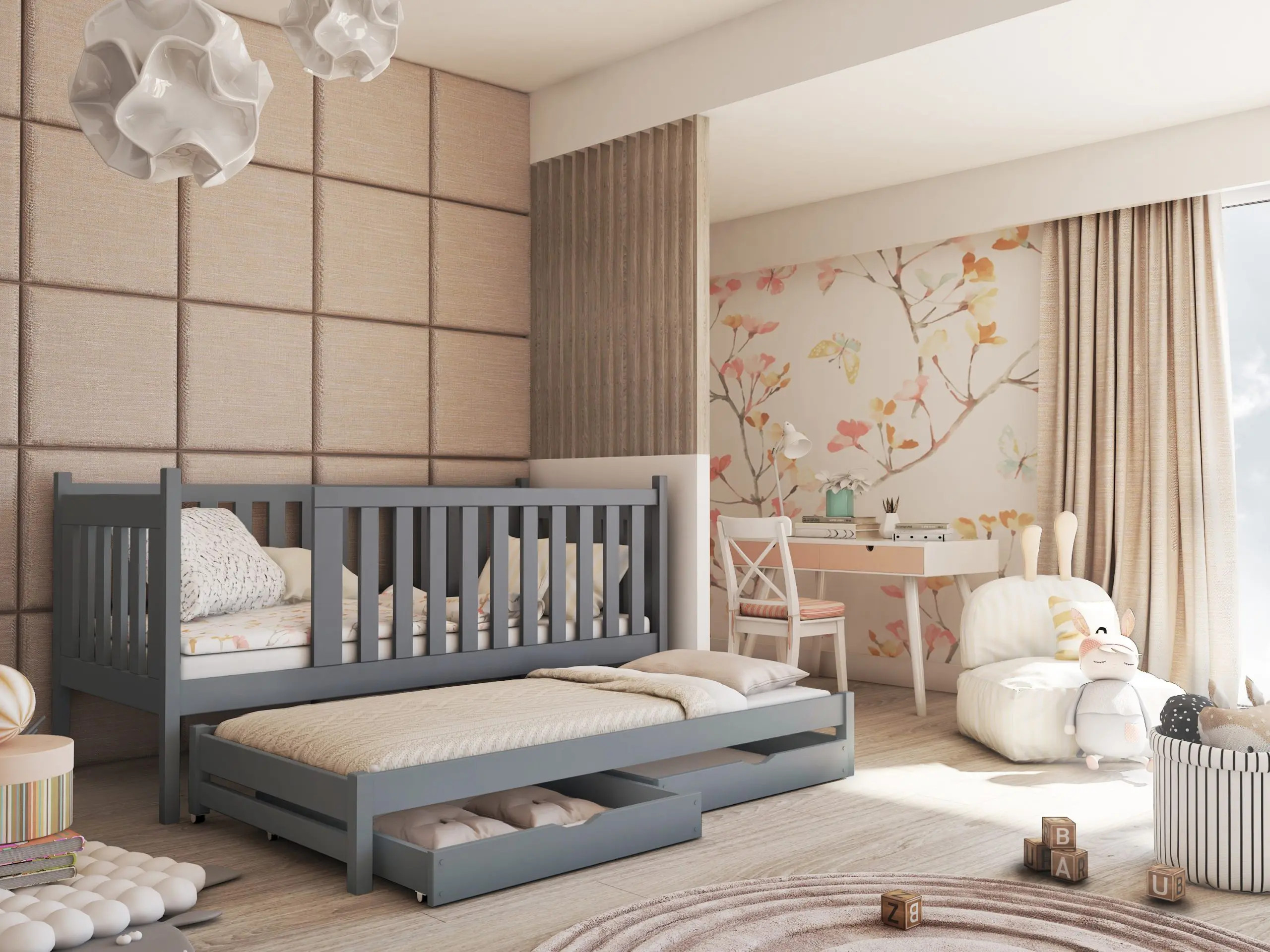 Ausziehbett, Kinderbett, Doppelbett KAYA - Kubuk Moebel