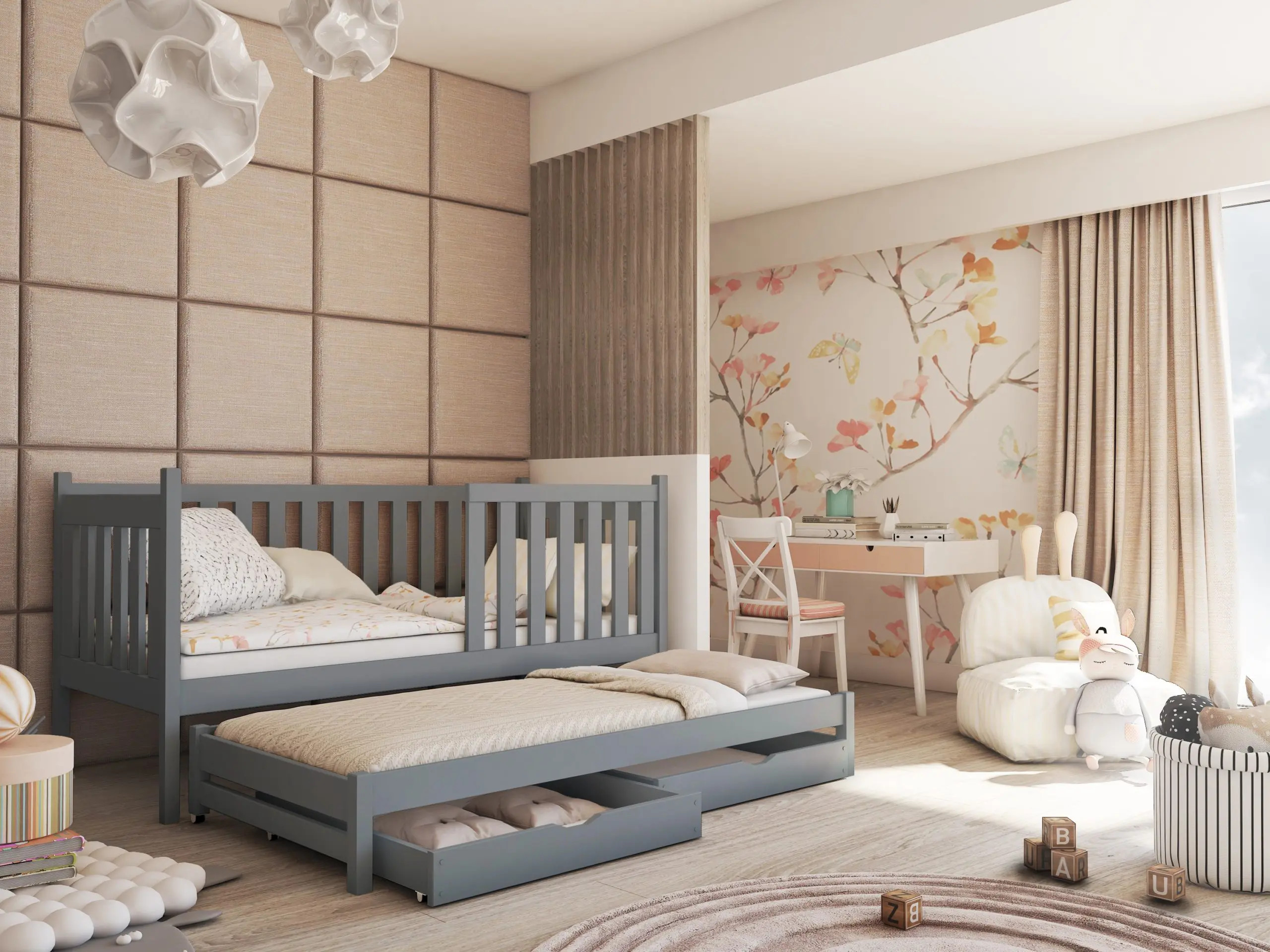 Ausziehbett, Kinderbett, Doppelbett KAYA - Kubuk Moebel
