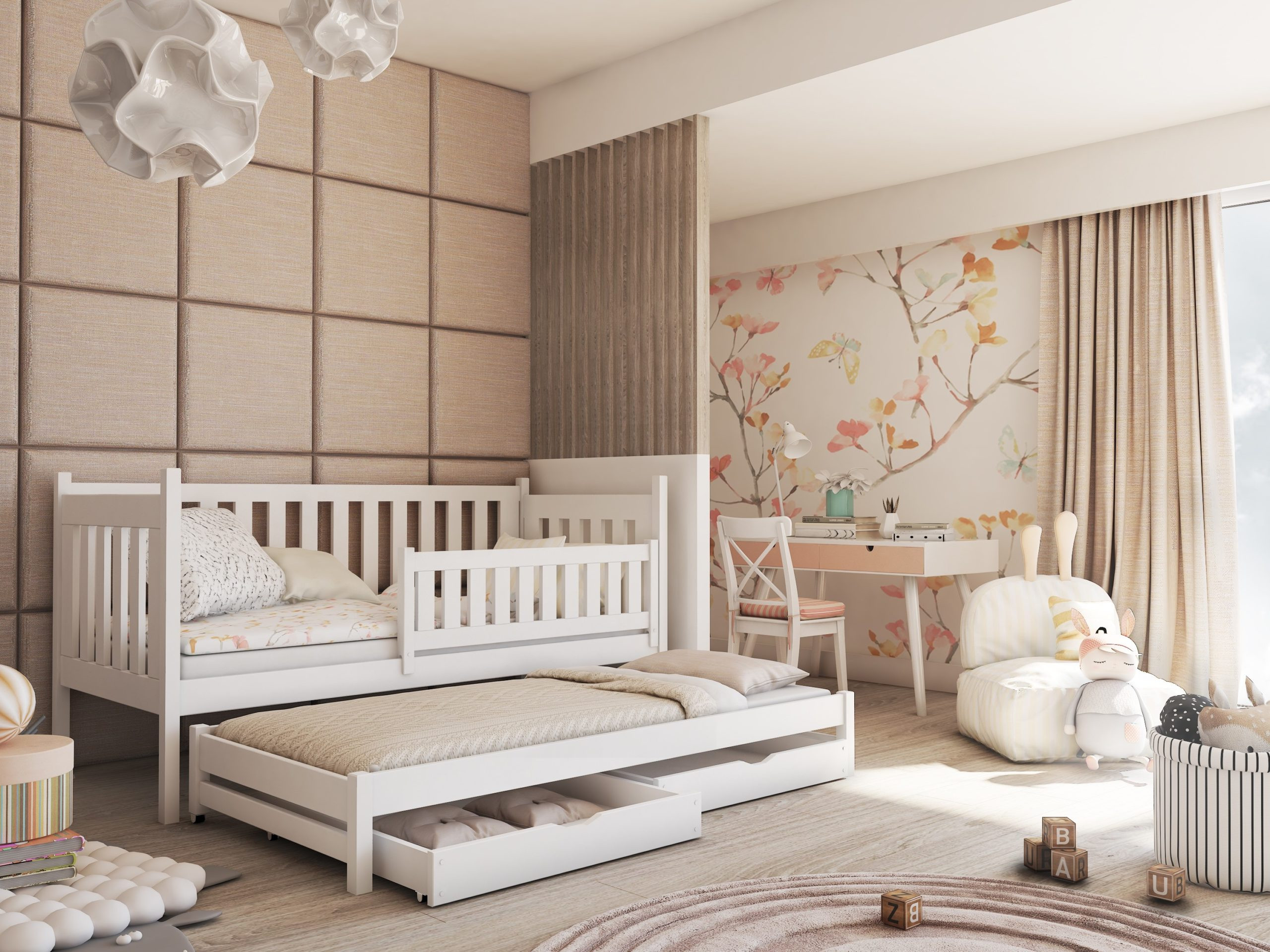 Ausziehbett, Kinderbett, Doppelbett KAYA - Kubuk Moebel