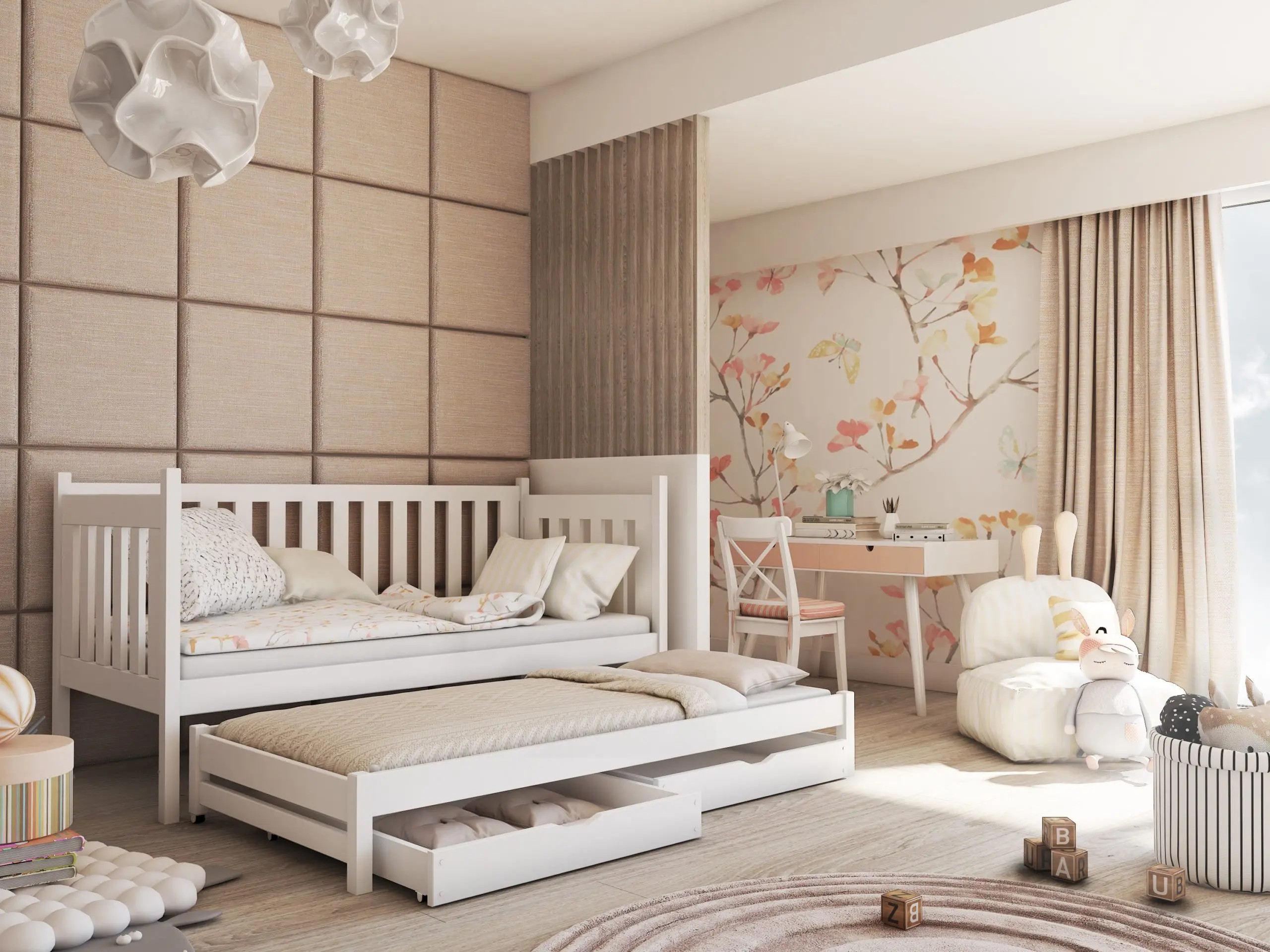Ausziehbett, Kinderbett, Doppelbett KAYA - Kubuk Moebel