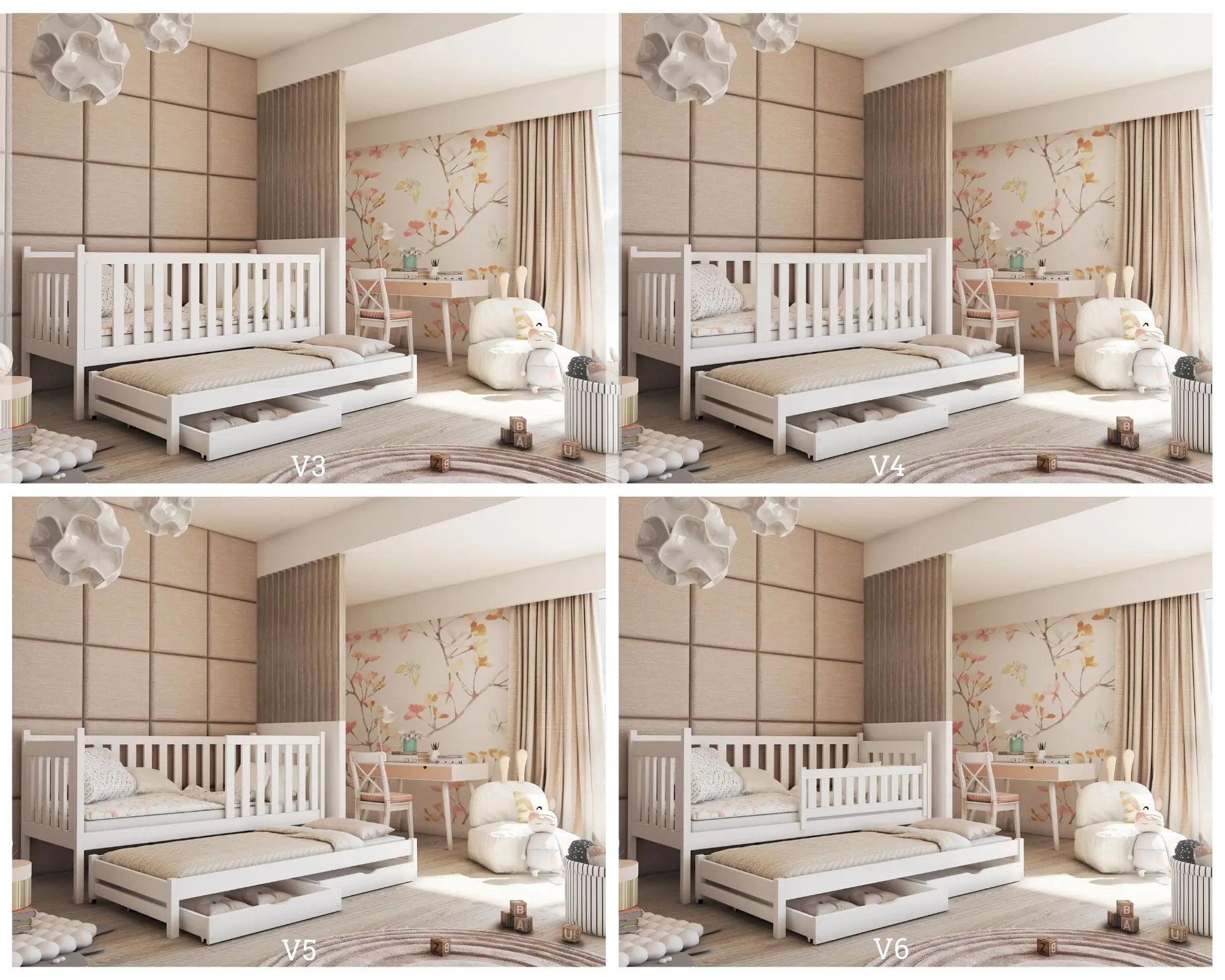 Ausziehbett, Kinderbett, Doppelbett KAYA - Kubuk Moebel