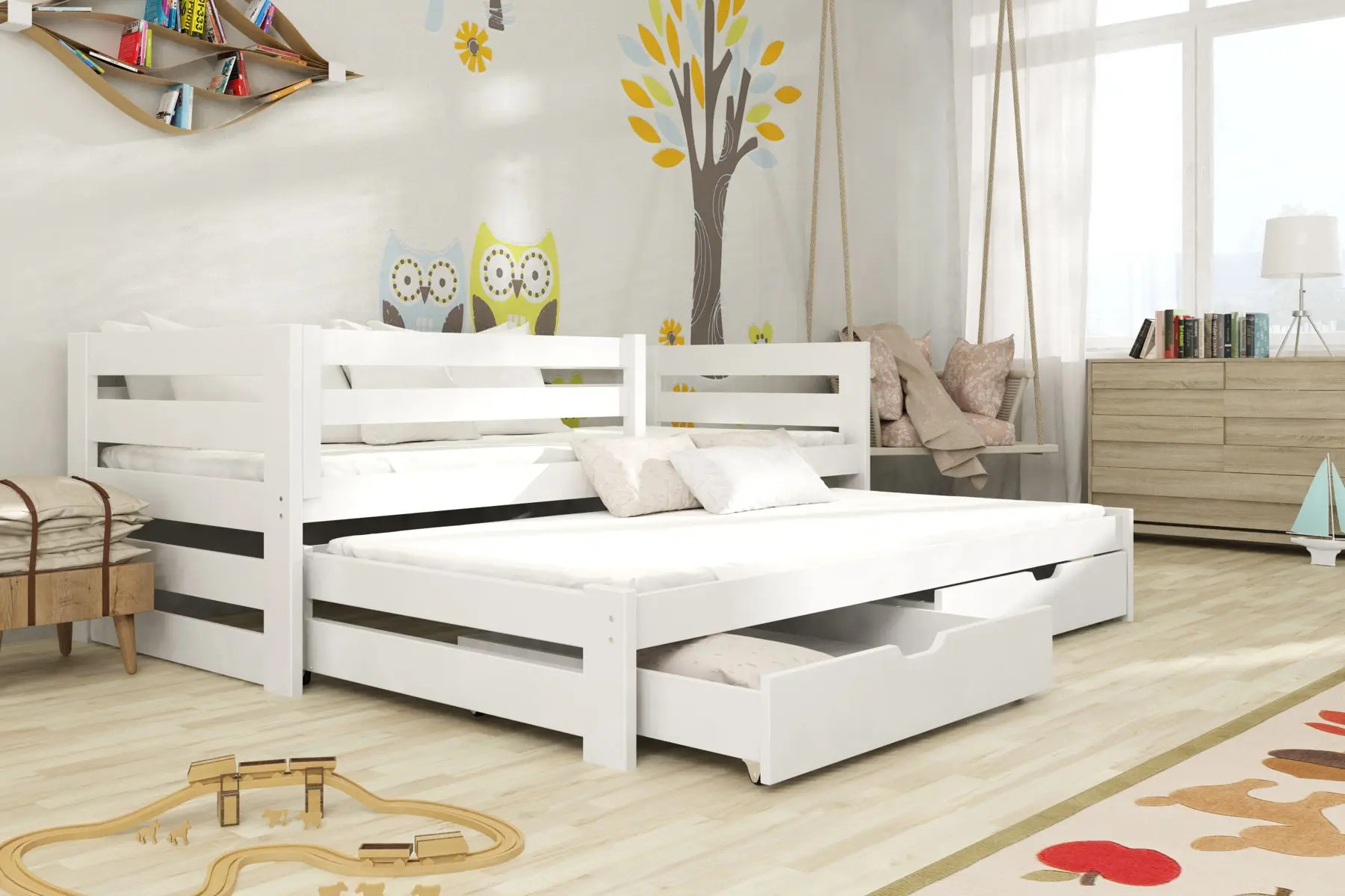 Ausziehbett, Kinderbett, Doppelbett KUBUS - Kubuk Moebel