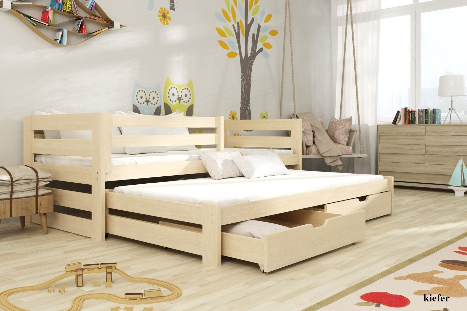 Ausziehbett, Kinderbett, Doppelbett KUBUS - Kubuk Moebel
