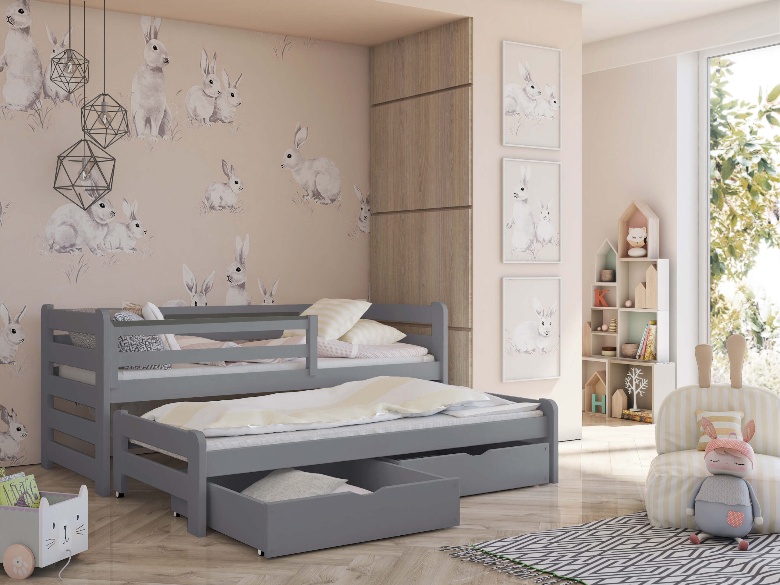 Ausziehbett, Doppelbett, Kinderbett SENSO - Kubuk Moebel