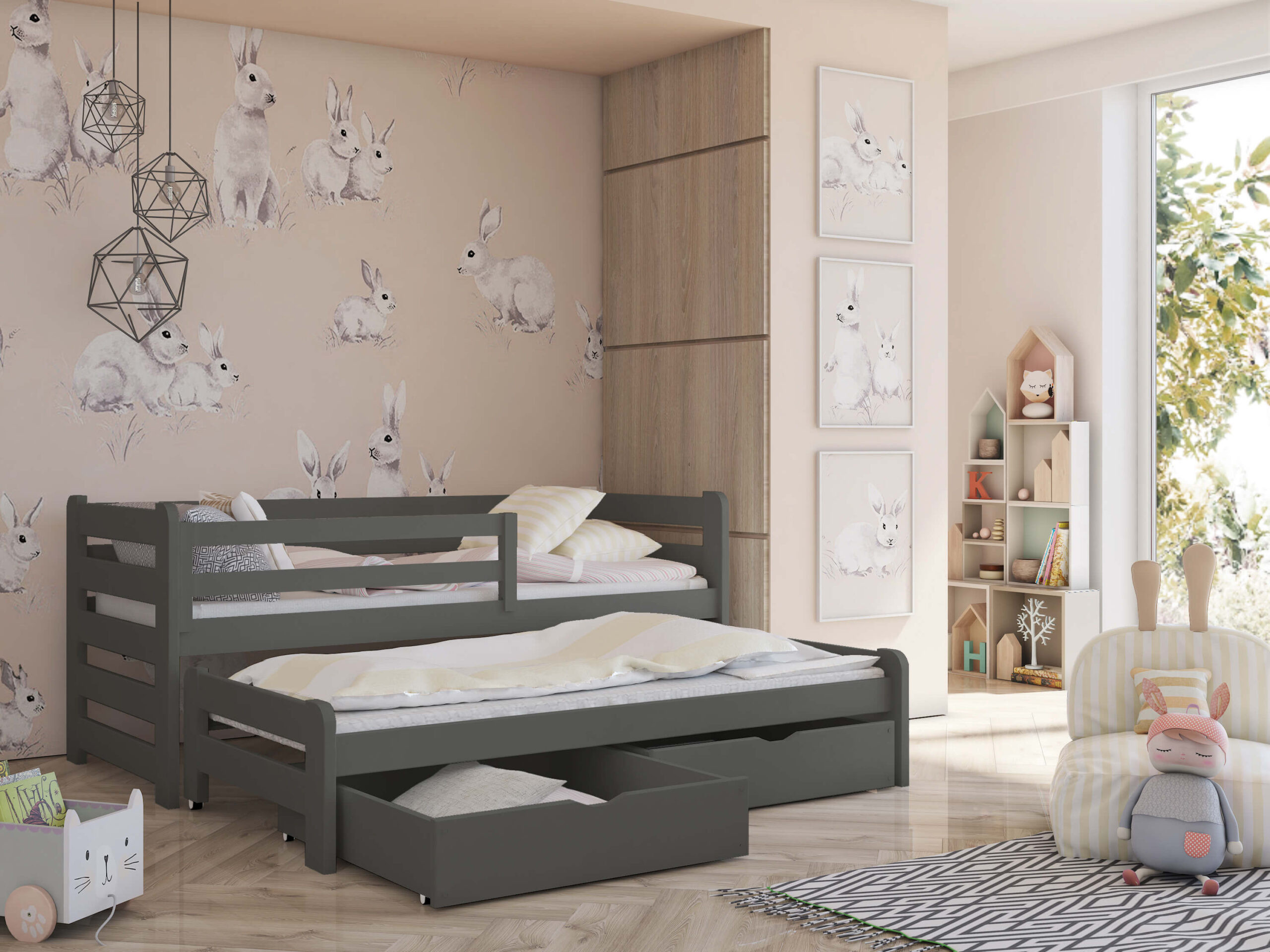 Ausziehbett, Doppelbett, Kinderbett SENSO - Kubuk Moebel