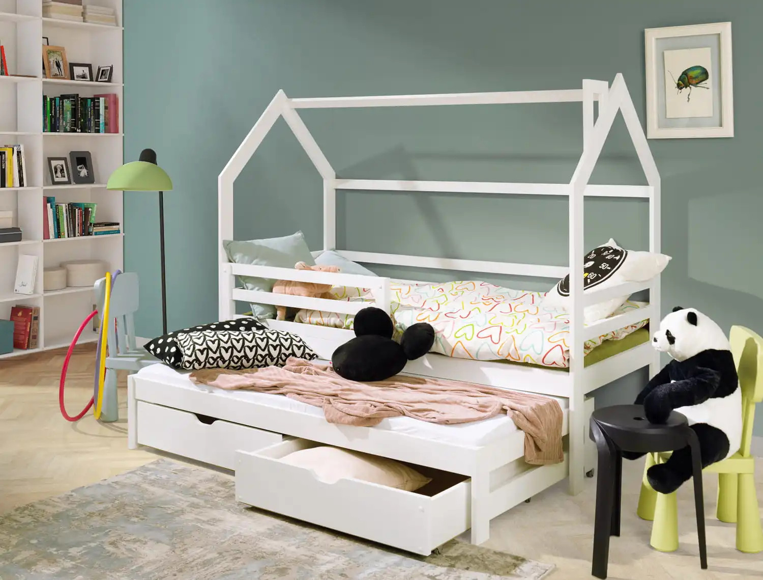 Hausbett, Kinderbett, Ausziehbett DISNEY - Kubuk Moebel