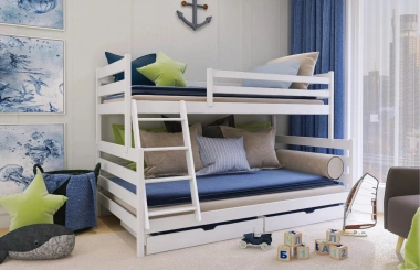 Etagenbett, Kinderbett FAMI mit Schubladen