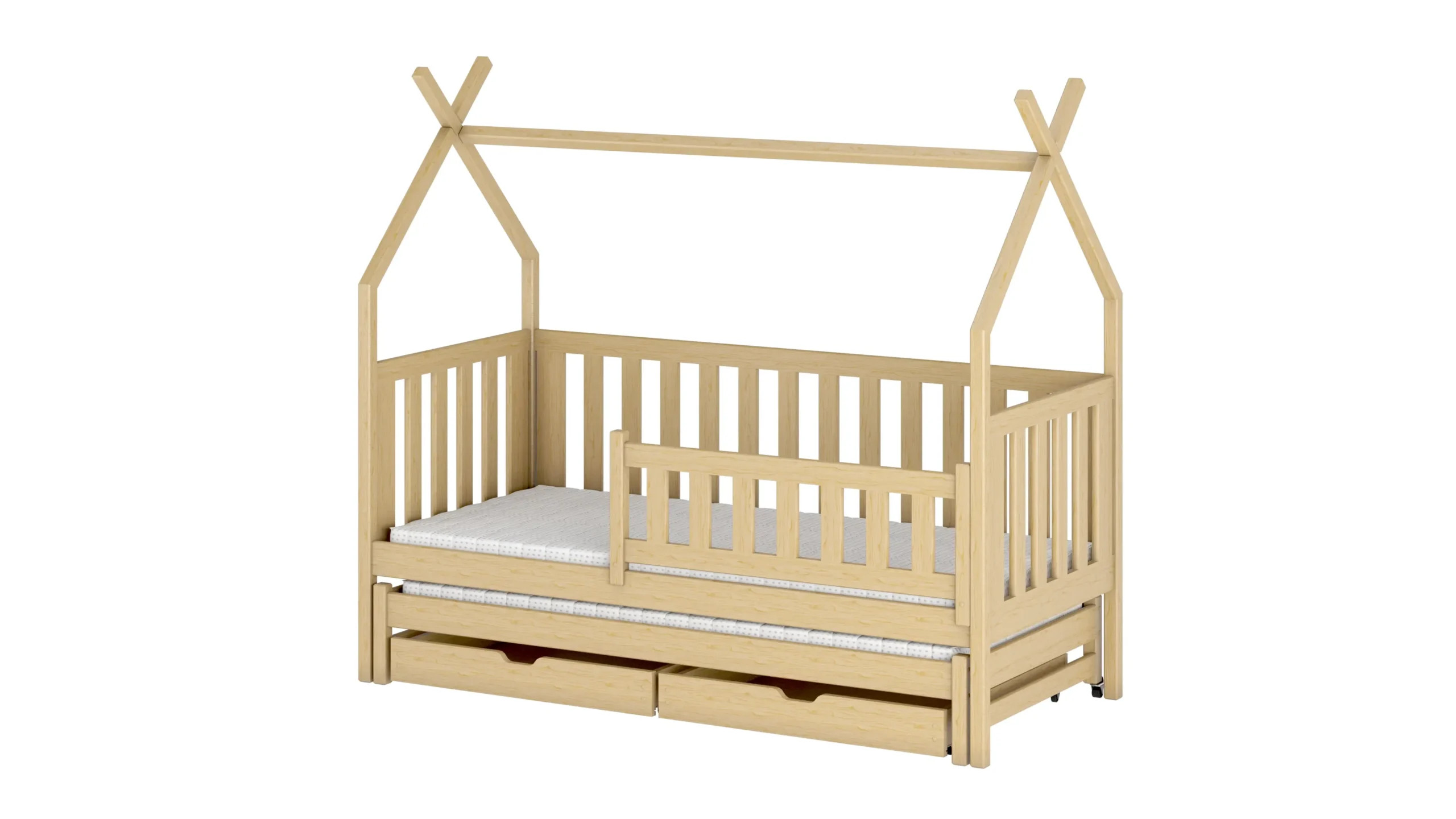 Hausbett, Ausziehbett, Kinderbett TYTUS - Kubuk Moebel