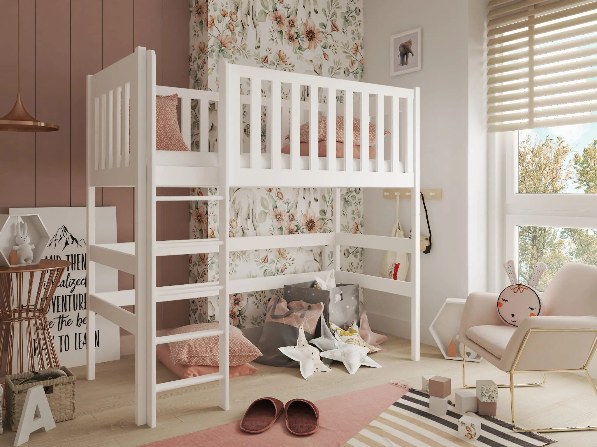 Hochbett, Kinderbett LARA - Kubuk Moebel