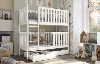 Etagenbett, Kinderbett DAVID mit Schubladen