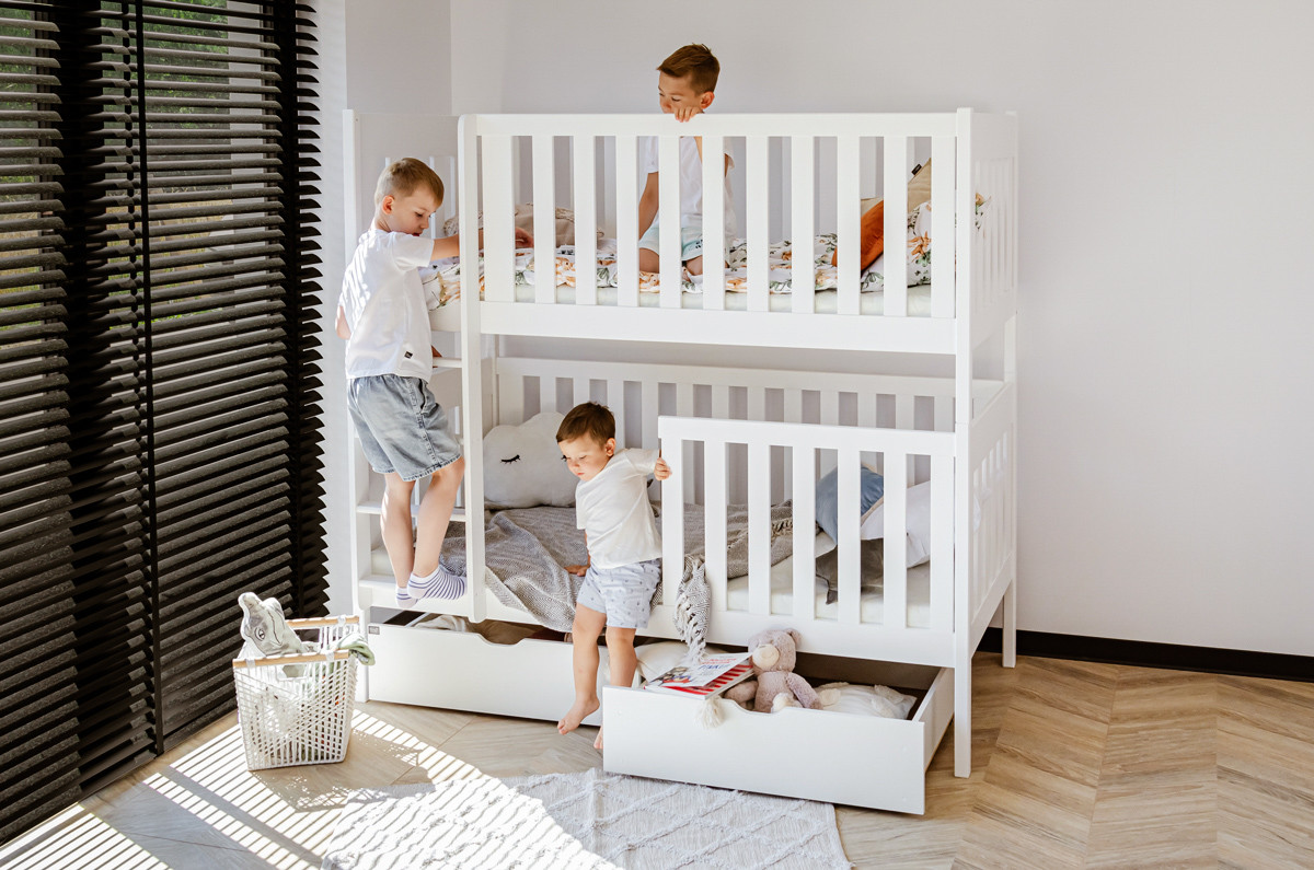 Etagenbett, Kinderbett DAVID mit Schubladen - Kubuk Moebel