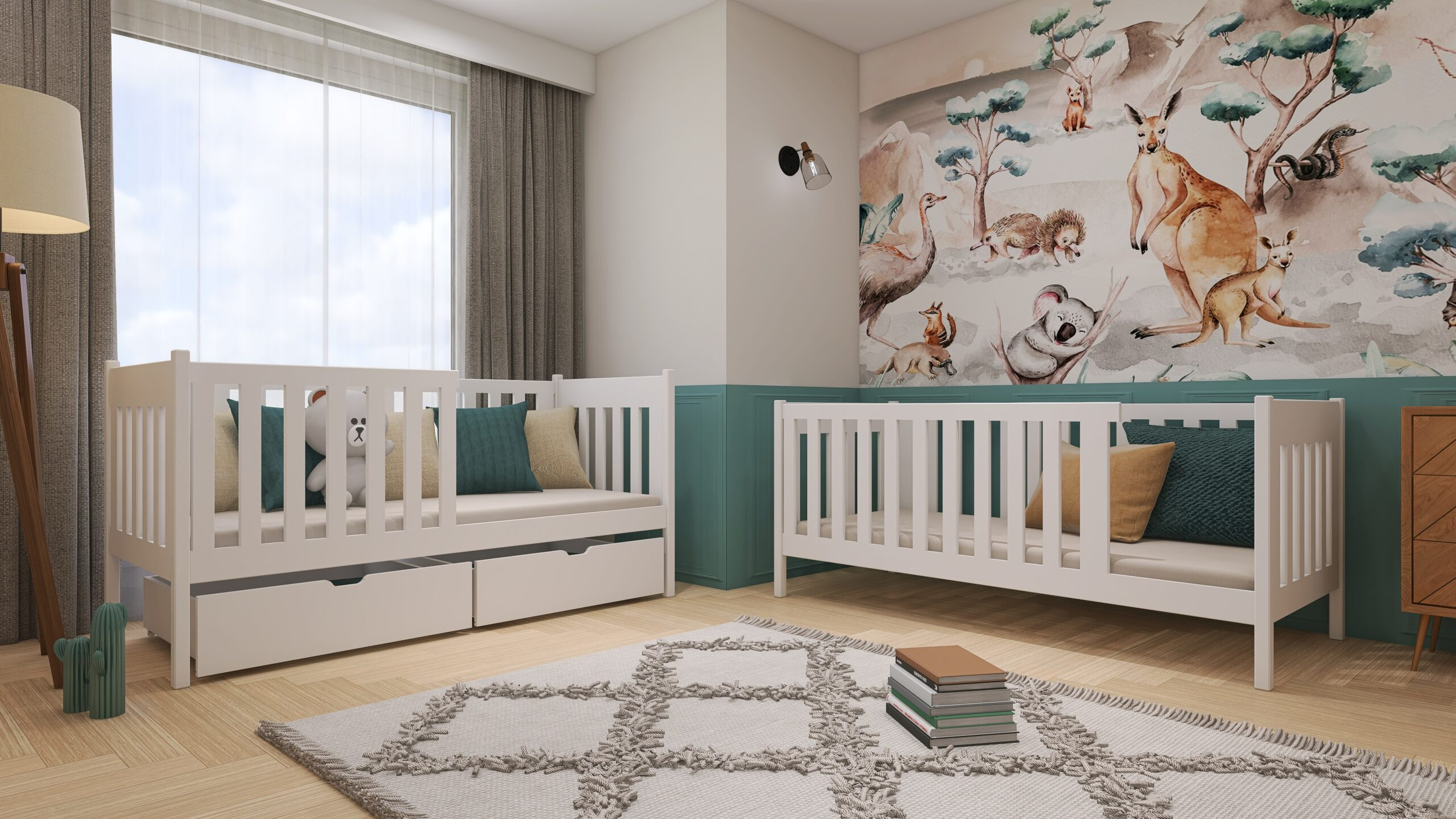 Etagenbett, Kinderbett DAVID mit Schubladen - Kubuk Moebel