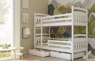 Etagenbett, Kinderbett GABI mit Schubladen