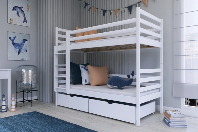 Etagenbett, Kinderbett NEMO mit Schubladen - Kubuk Moebel