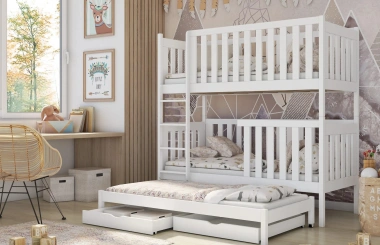 Etagenbett, Kinderbett EMILKA mit Schubladen