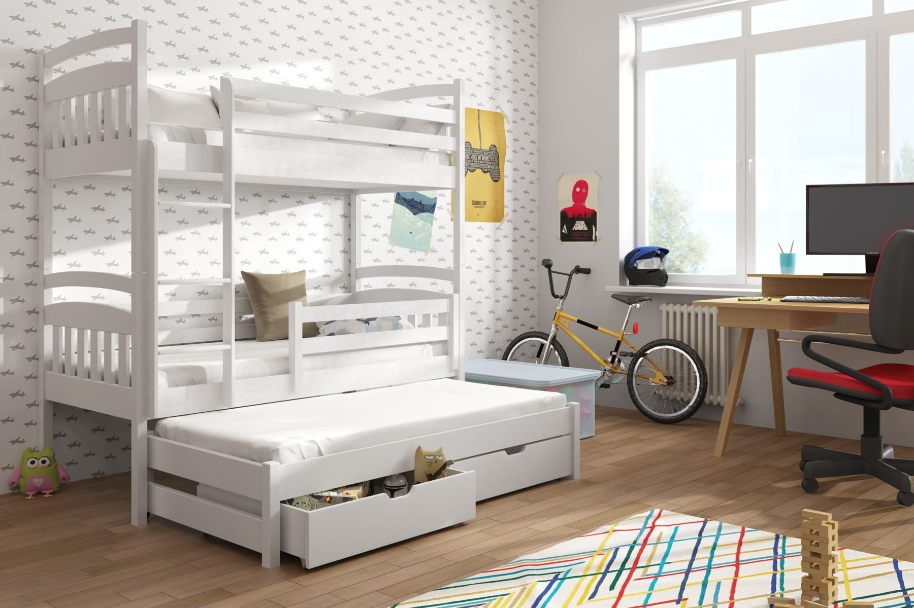 Etagenbett, Kinderbett ALAN - Kubuk Moebel